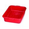 bac rectangulaire en plastique rouge 12cm