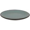 ASSIETTE RONDE PLATE EN PORCELAINE VERTE DIAM 27cm ELIN