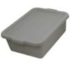 bac rectangulaire en plastique gris 12cm