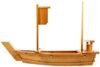PLAT SUSHI MODEL BATEAU  CARBONISÉ 70CM BAMBOU