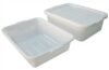 bac rectangulaire en plastique blanc 12cm