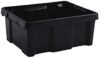 BAC DE RANGEMENT NOIR EN PLASTIQUE DIM 55X40X17.5 ARTASTE