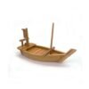 PLAT SUSHI MODEL BATEAU CARBONISÉ 50CM  BAMBOU