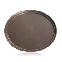 plateau Antidérapant En Plastique 68x27cm Ovale marron