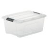 BAC DE RANGEMENT BLANC EN PLASTIQUE AVEC COUVERT 55X40X17.5 ARTASTE