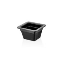 Bac gastronome en melamine 1/6 en couleur noir et blanc