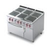 Cuisinière 6 plaques carrées sur four Electrique Série 900