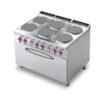 Cuisinière 6 plaques ronde sur four Maxi Série 900