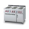 Cuisinière 6 plaques ronde sur four Série 900