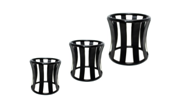 SET DE 3 SUPPORTS RONDS NOIR MATTE  ADVANCE