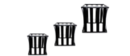 SET DE 3 SUPPORTS CARRES NOIR MATTE ADVANCE