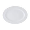 Assiette ovale en porcelaine blanc