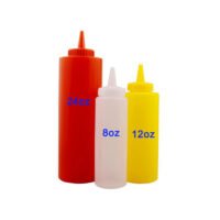 Distributeurs de sauce transparent en polyéthylène