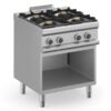 MFB77AXL CUISINIERE 4 FEUX A GAZ SUR ARMOIRE OUVERTE DIMNK738S CM MARQUE MBM
