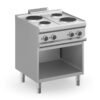 CUISINIERE 4 PLAQUES RONDES SUR ARMOIRE OUVERTE-KW 82 KW 8.2400 V 3N 5060HZ - CM 70X73X85 MARQUE MBM