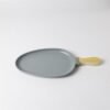 POELE OVALE EN MELAMINE GRIS DIM 28.3*17.1*2.6