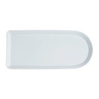 Plat à burger en porcelaine blanche largeur 32 cm