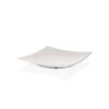 Plat carre avec effet pluie en melamine blanc model saku 31×3 cm