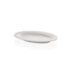 Plat oval avec effet pluie en melamine blanc model nova 51×36 cm