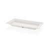 Plat rectangulaire en melamine blanc model bono 65,5x37cm