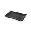Plat rectangulaire en melamine noir model terra 27,7×19,2×2,8 cm