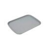 Plateau fast food en plastique gris