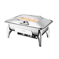 Chafing dish rectangulaire avec couvercle en verre Sunnex