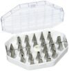 COFFRET 26 DOUILLES FINES EN INOX SPECIALES DECOR