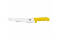 COUTEAU BOUCHER MANCHE JAUNE ANTI-GLISSANT 20CM Bargoin®