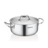 BRAISIERE PROFESSIONNEL EN INOX 2 ANCES A/C DIM 28×12 KORKMAZ