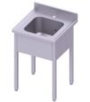 MEUBLE EVIER SIMPLE AVEC UNE CUVE (40*40*25) DIM 600X600X850 INOKSAN