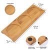 PLANCHE RECTANGULAIRE POUR 3 POTS A CONFITURE BAMBOU